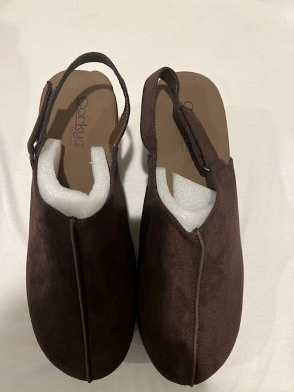 New Corkys Make Em Blush Chocolate Clog Wedges Size 11 NIB Comfort - Picture 2 of 5